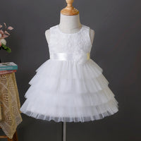 Lace and Tiers White Tulle Special Occasion Dress - The Palm Beach Baby Estimated 12 -19 Day Shipping