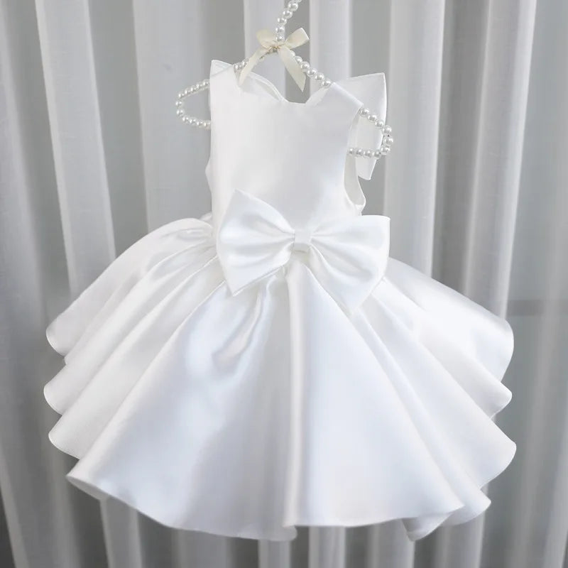 Tara Marie Elegant Party Dress with Oversized Bow in 7 Chic Colors - The Palm Beach Baby