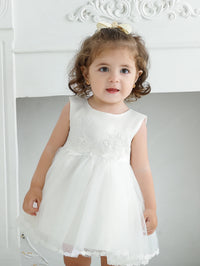 Avery-Ann Sophisticated White Lace And Tulle Special Occasion Dress - The Palm Beach Baby Estimated 12 - 18 Day Shipping