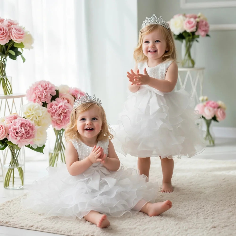Magdeline Elegant Beaded Special Occasion Dress with Bow - 4 Color Options