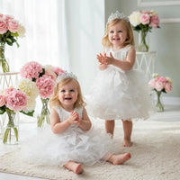 Magdeline Elegant Beaded Special Occasion Dress with Bow - 4 Color Options