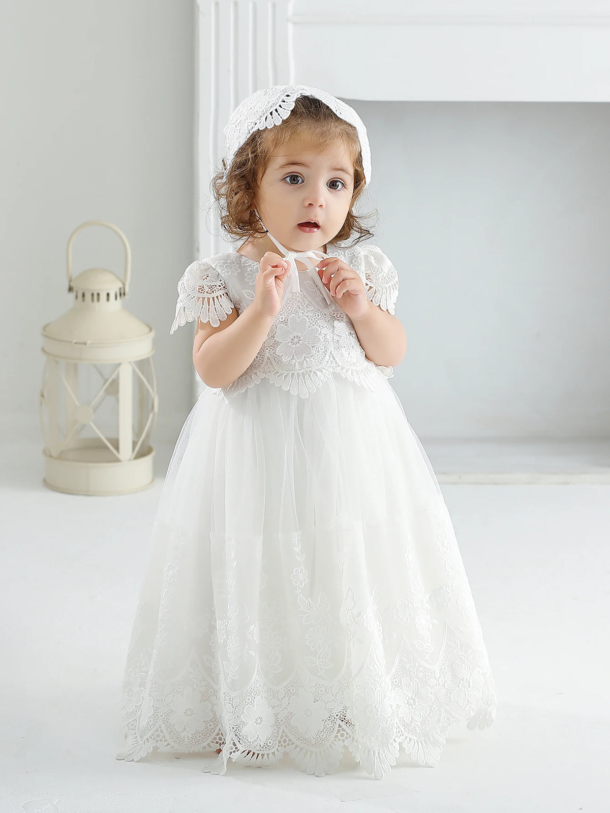 Margaret-Marie White Long Special Occasion Gown Set - The Palm Beach Baby Estimated 14 - 25 Day Shipping