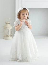 Margaret-Marie White Long Special Occasion Gown Set - The Palm Beach Baby Estimated 14 - 25 Day Shipping