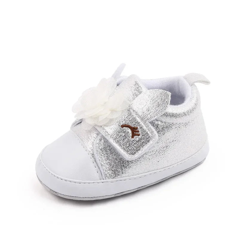 Soft Sole Canvas Anti-Slip Baby Shoes - 3 Shimmering Colors