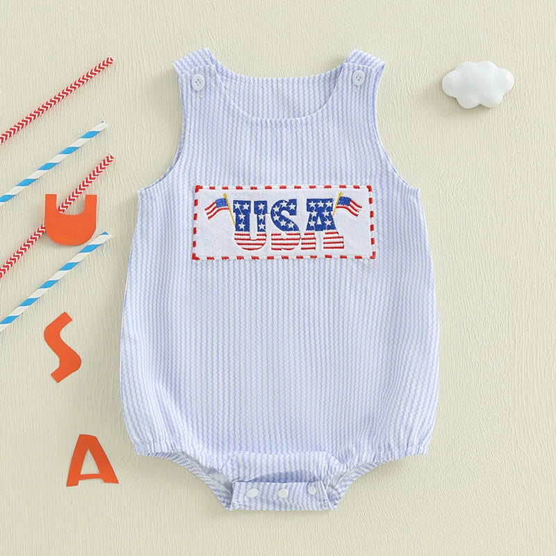 "Parker" Patriotic Romper