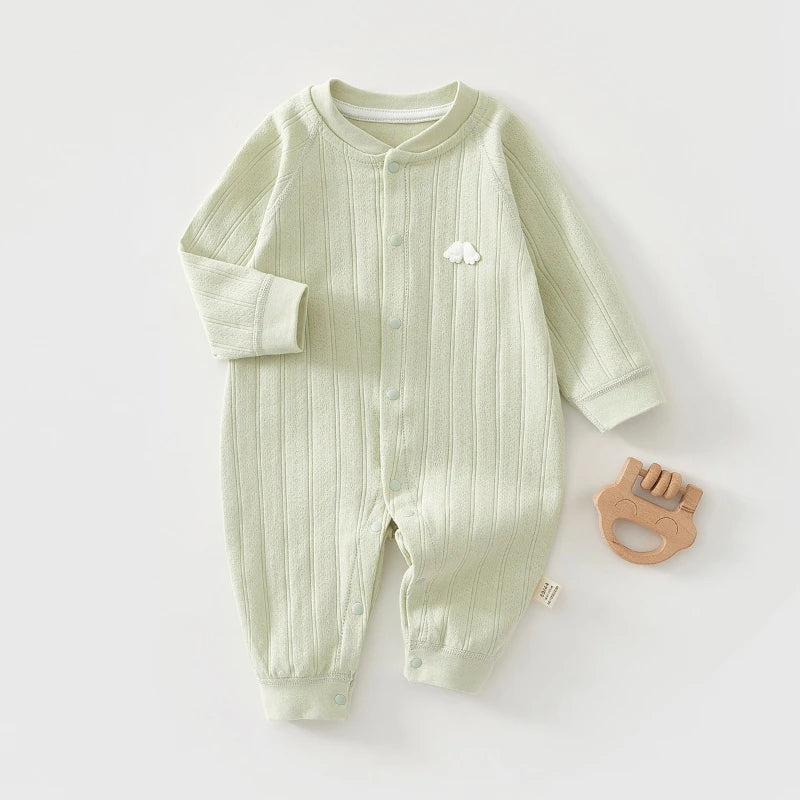 Quin Cloud Soft Cotton Long-sleeved Romper - 1 to 9 Months