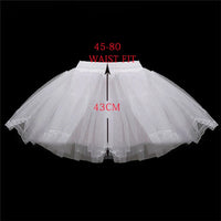 White children's petticoat crinoline underskirt with layered tulle and lace trim, waist 45–80 cm, six styles.