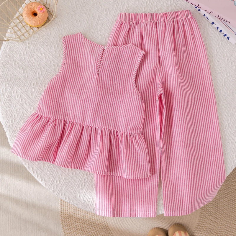 "Pink Sweetie" Stripe 2 PC Pants Set