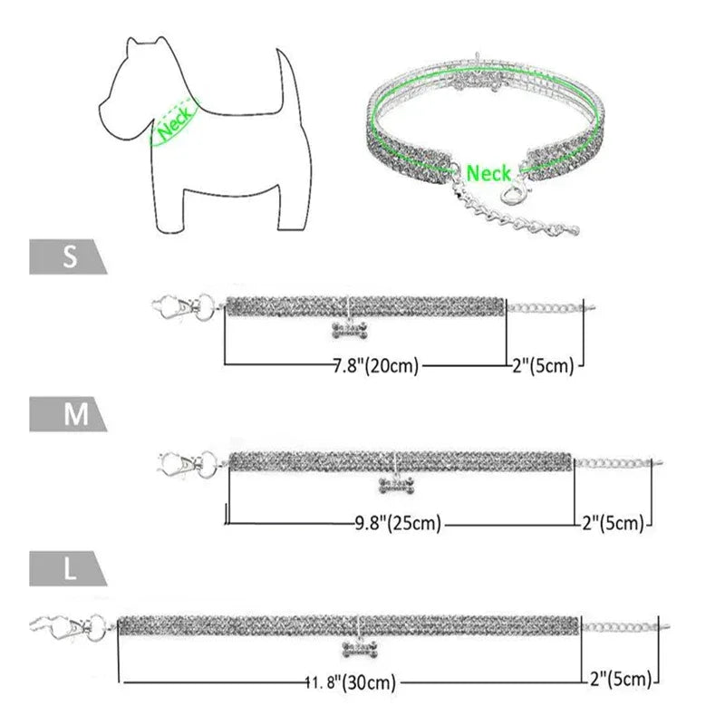 "A Bling Thing" Rhinestone Dog Collar - Sweet Heart for Your Sweetie - The Palm Beach Baby
