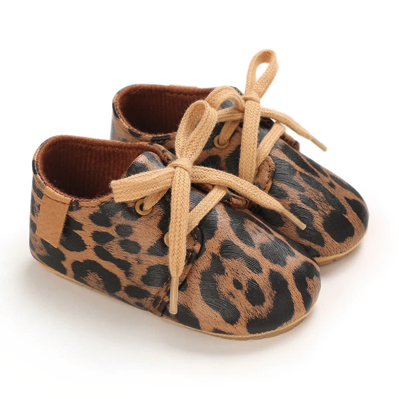 Retro-Baby Faux Leather Rubber Soled Lace-ups  - 8 Colors