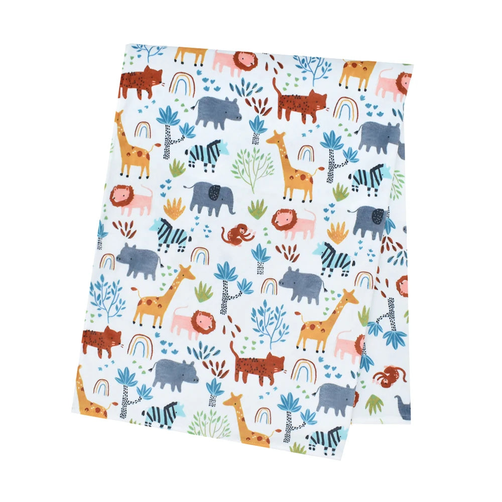 Adorable Printed Dotted Fleece Baby Swaddle Receiving Blanket - The Palm Beach Baby Estimated 12 -21 Day Shipping