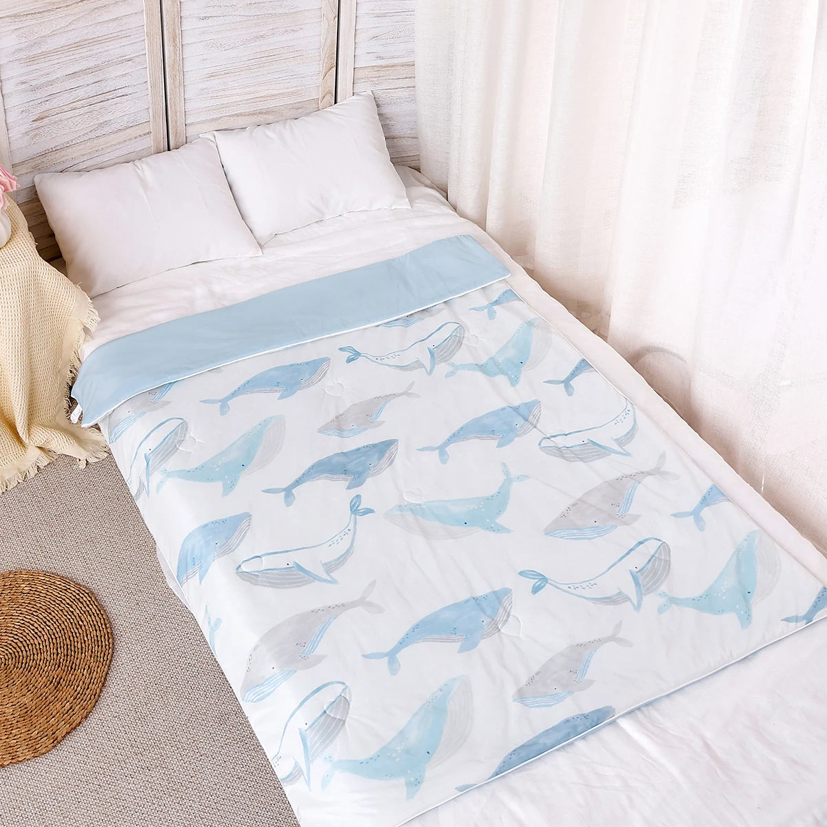 150x110cm Summer Cool Quilted Naptime Blanket - The Palm Beach Baby Estimated 12 - 20 Day Shipping