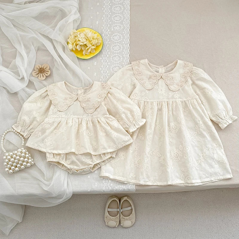 "Emma" Matching Sister Outfits - Peter Pan Collars