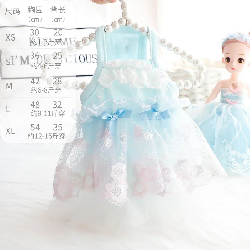 DIVA Pet: "Cassie" Tulle Pet Party Dress - 3 Soft Colors - The Palm Beach Baby