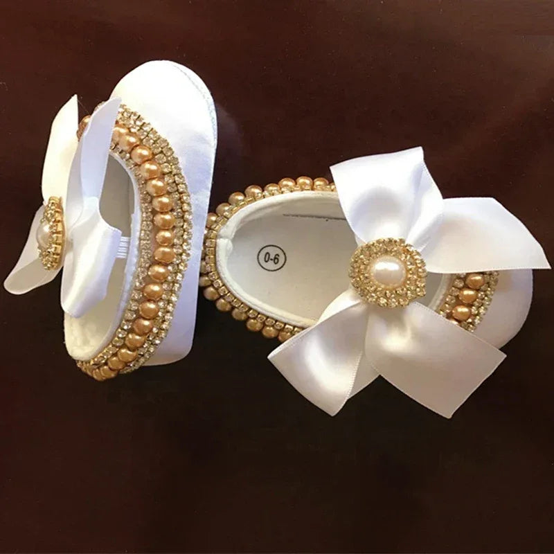 'Charlotte Elise' Lace Baby Girl Shoes for Special Occasions - The Palm Beach Baby