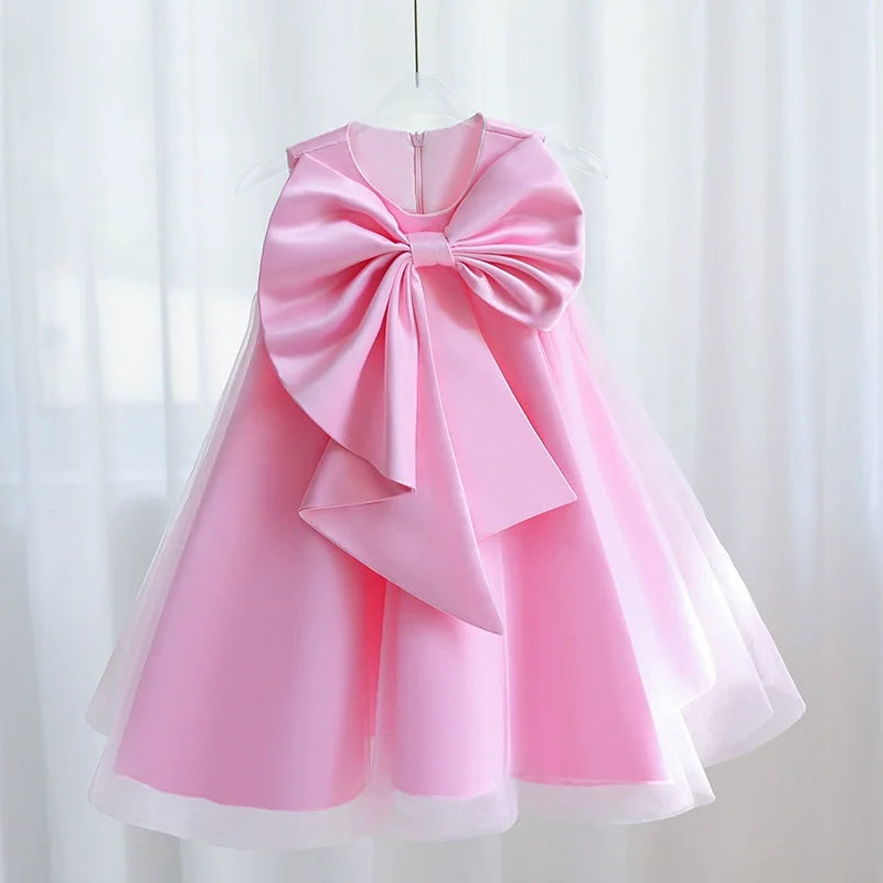 "Sari" Elegant Party Dress With Big Bow -12 Colors