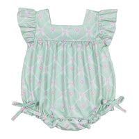 Vivacious Frills Baby Rompers for Girls - Cute Bows & Playful Frills - The Palm Beach Baby Estimated 14 - 20 Day Shipping