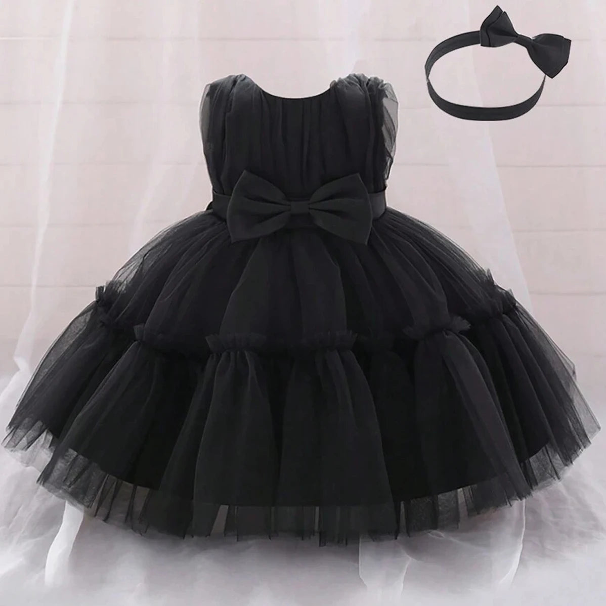 Rowena Lace Special Occasion Dress with Matching Headbow