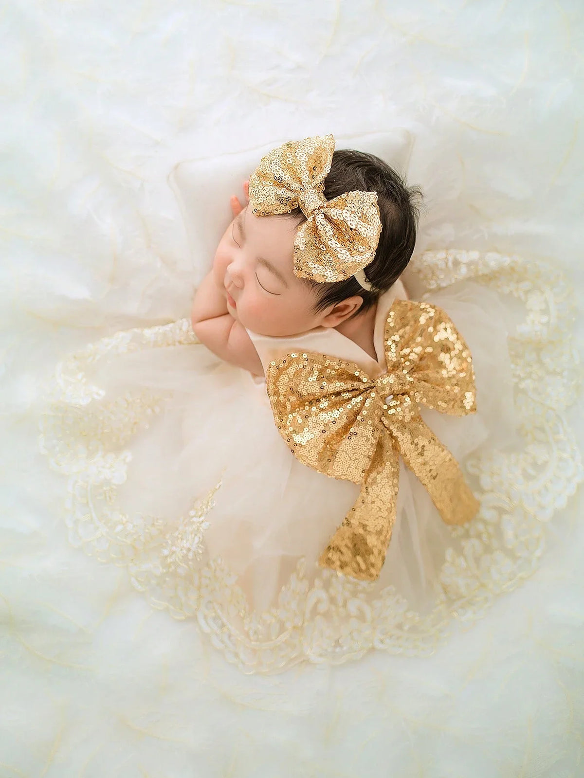 gold sequin infant dress Gold Sequin Baby Dress: Embroidered Tulle Gown, Holiday Outfit