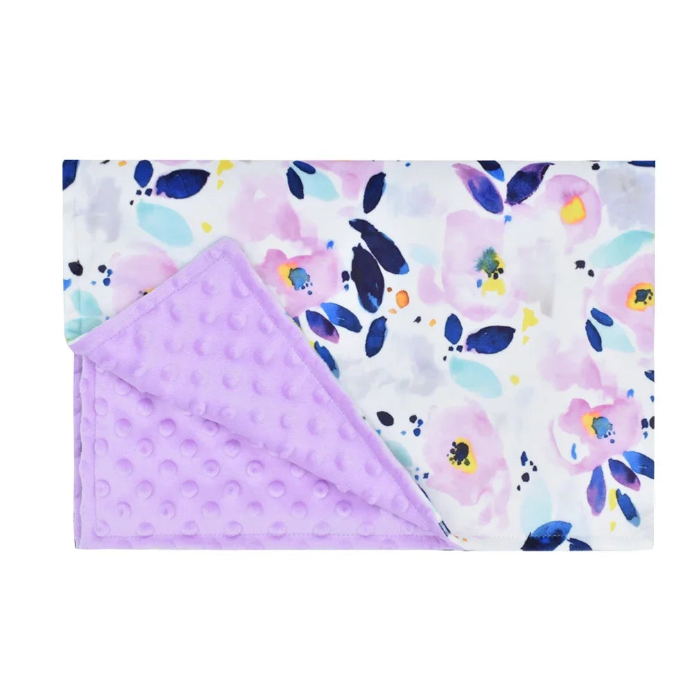 Adorable Printed Dotted Fleece Baby Swaddle Receiving Blanket - The Palm Beach Baby Estimated 12 -21 Day Shipping