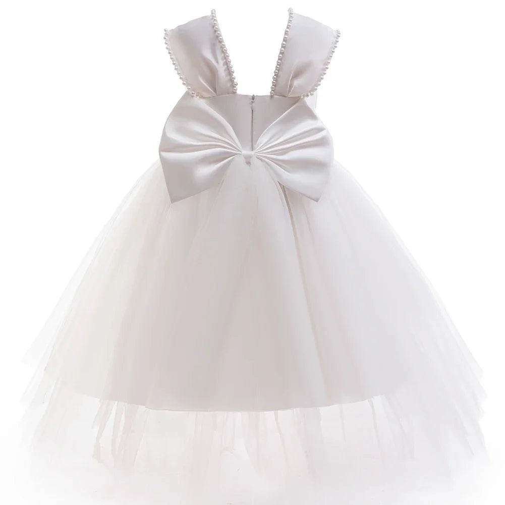 Amelie Elegant White Tulle Dress For Formal Occasions - The Palm Beach Baby Estimated 12 - 22 Day Shipping