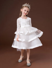 Emmerson Tiered Special Occasion Dress - Satin and Tulle Elegance