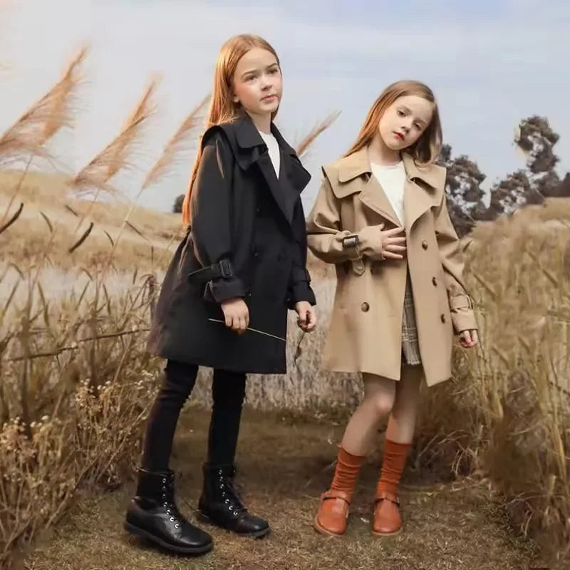 "Morgan" Children's Trench Coat for Ages 5-14 - Classic Style in 3 Trendy Colors - The Palm Beach Baby
