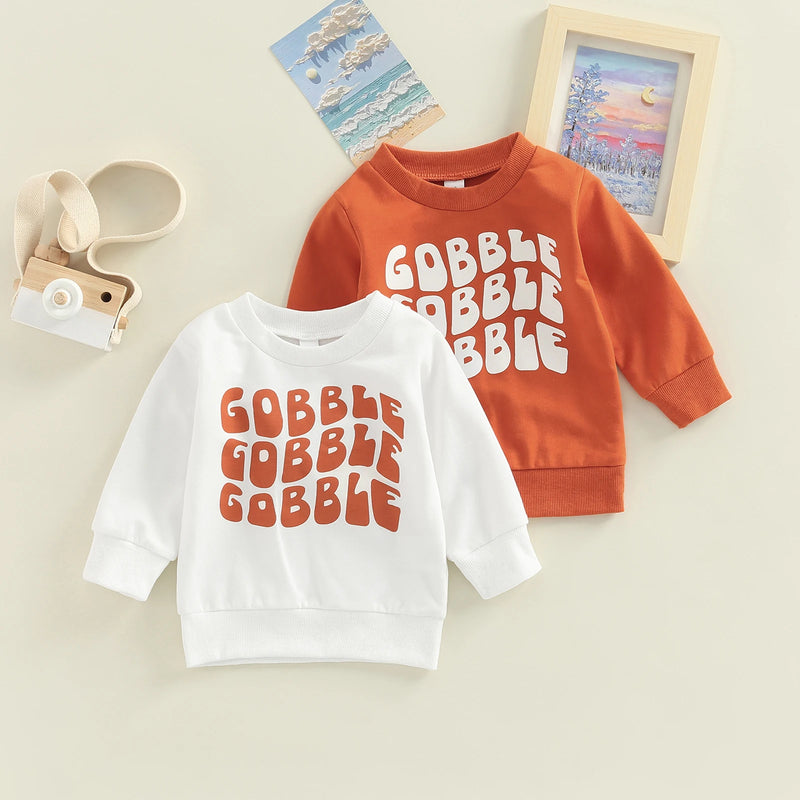 Cute "Gobble Gobble" Fall/Winter Sweatshirt