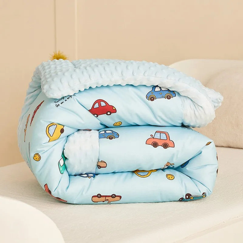 Adorable Cartoon Crazy Children's Cotton Blend Cozy Warm Minky Blanket - The Palm Beach Baby Estimated 13 - 20 Day Shipping