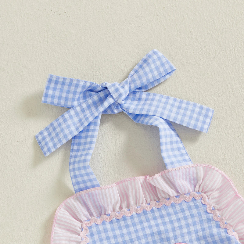 "Little Crab" Girl's Blue Swimsuit