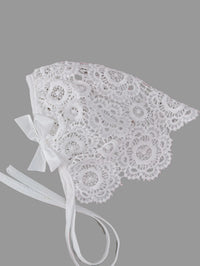 Analee White Lace Dress With Matching Bonnet - The Palm Beach Baby Estimated 12 - 22 Day Shipping