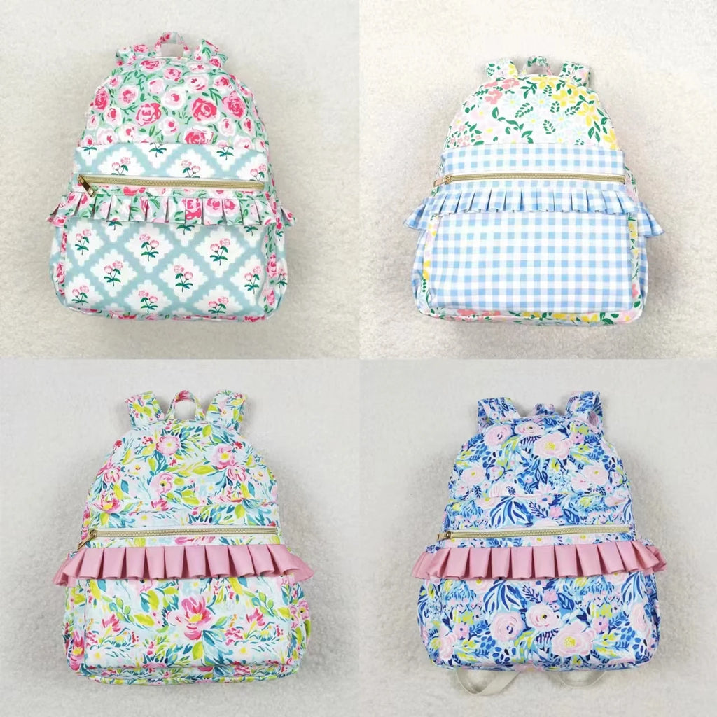 Adorable 'Boutique Baby!' Little Kids School Backpacks featuring vibrant colors and playful boutique prints.