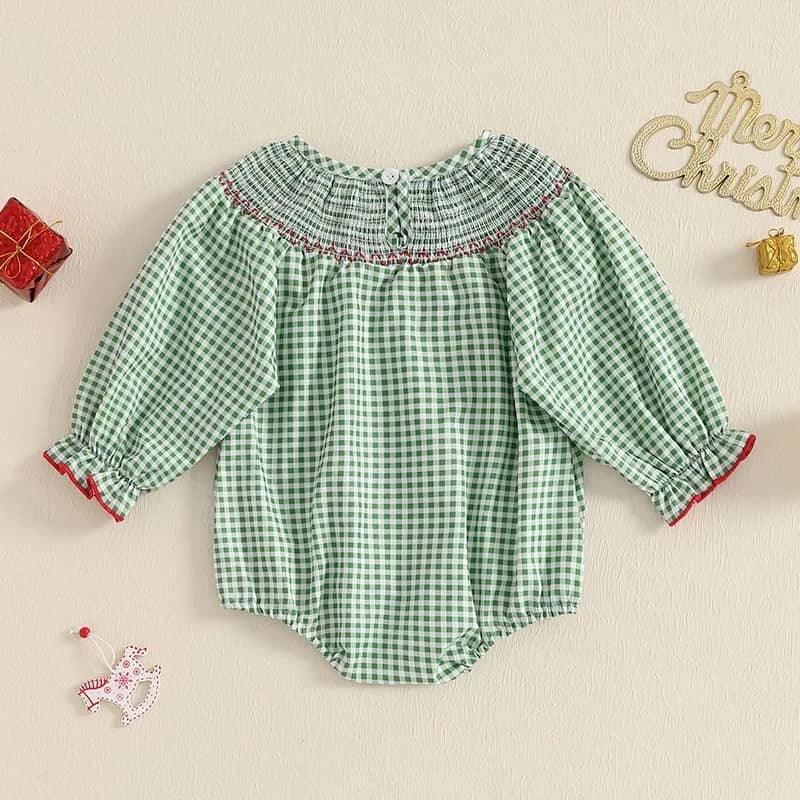 Holiday Cuteness Smocked Baby Bubbles - 10 Festive Styles - The Palm Beach Baby