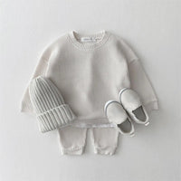 Bryce 2 Piece Fashionable Childrens Waffle Knit Clothing Set - The Palm Beach Baby