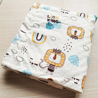 Dotted Minky Blanket in Colorful Prints with 31 designs, lion motifs, 100 x 75 cm, lightweight for babies.