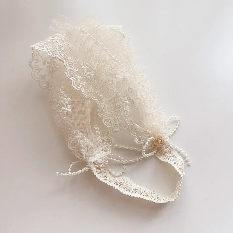 Lace Flowers Whimsical Elastic Headband: 9 Design Options