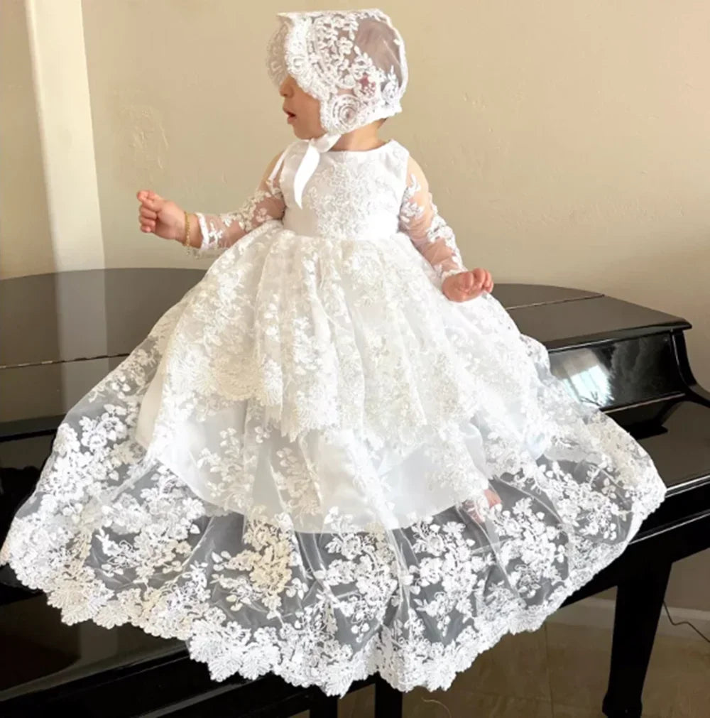 Margaret-Ann Heirloom Lace Baby Gown - 3 Mos-14 Yrs