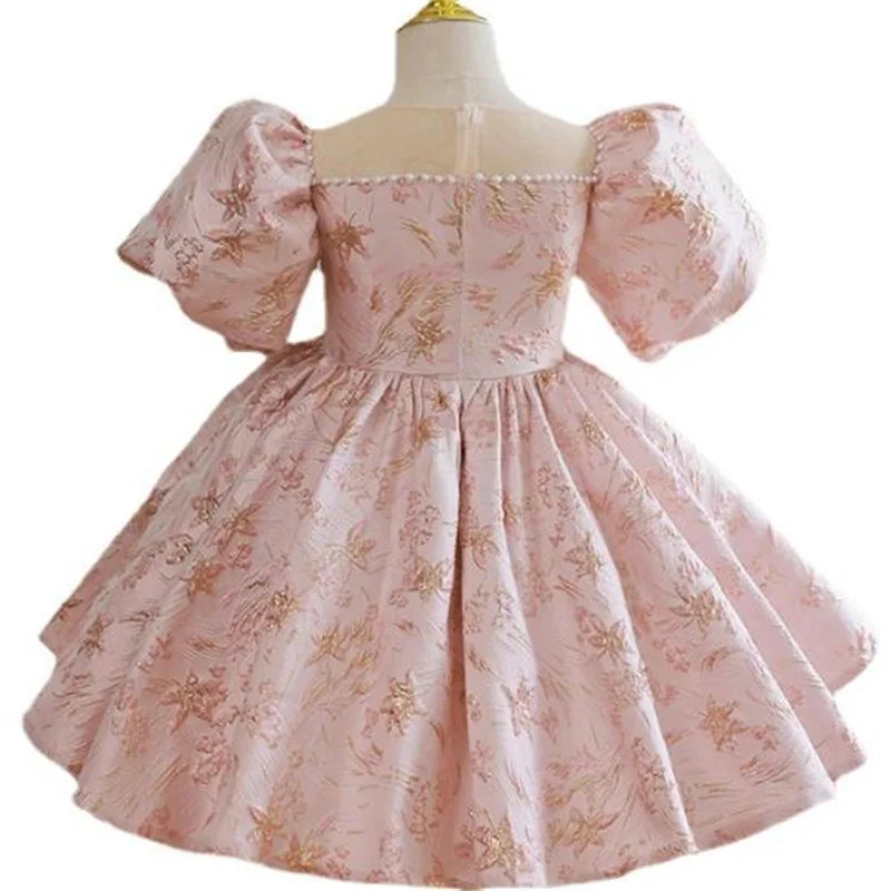 Suzette Elegant Palm Beach Pink Brocade Dress for Little Girls - The Palm Beach Baby Estimated 15 - 20 Shipping