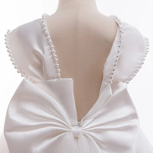 Amelie Elegant White Tulle Dress For Formal Occasions - The Palm Beach Baby Estimated 12 - 22 Day Shipping