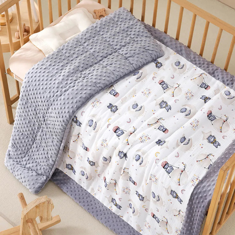 Adorable Minky Dot Blanket in 4 Cute Designs for Babies - Children - The Palm Beach Baby 15 - 21 Day Shipping