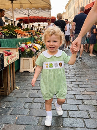 Smocked Cuties Seersucker Rompers Embroidered In 2 Kid-Worthy Designs - The Palm Beach Baby Estimated 13 - 20 Day Shipping