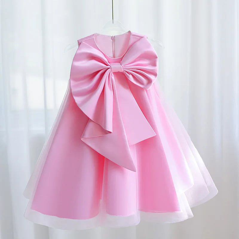 "Ari" Elegant Occasion Dress With Big Bow -  Colors