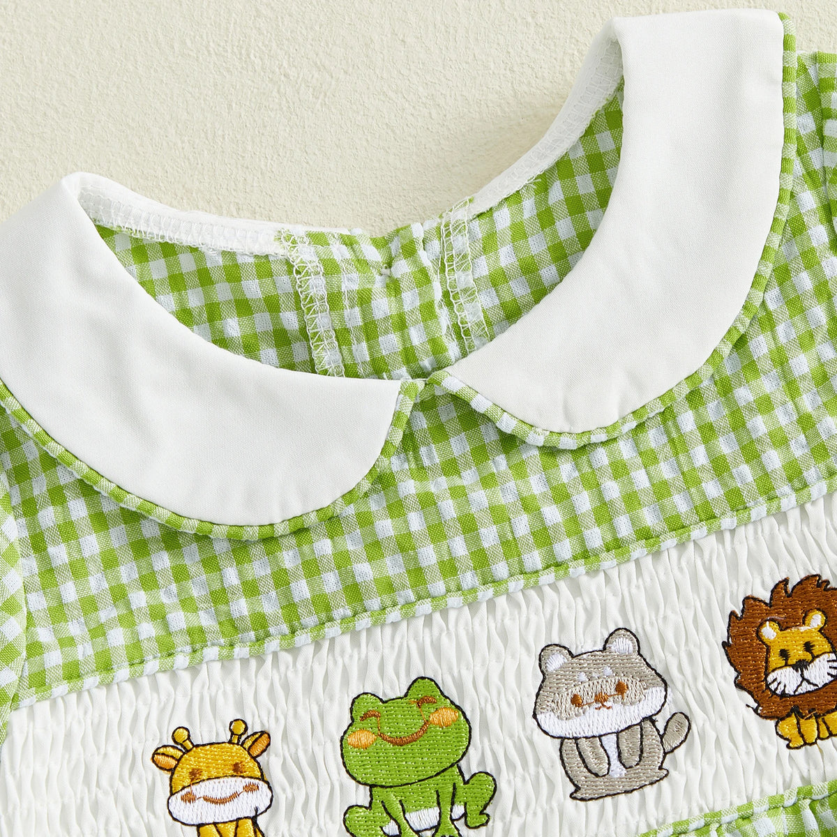 Smocked Cuties Seersucker Rompers Embroidered In 2 Kid-Worthy Designs - The Palm Beach Baby Estimated 13 - 20 Day Shipping