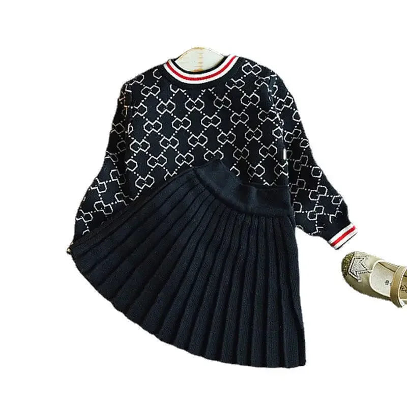 "Morgan" Classic Knit Skirt  Set