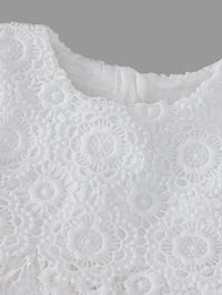 Analee White Lace Dress With Matching Bonnet - The Palm Beach Baby Estimated 12 - 22 Day Shipping