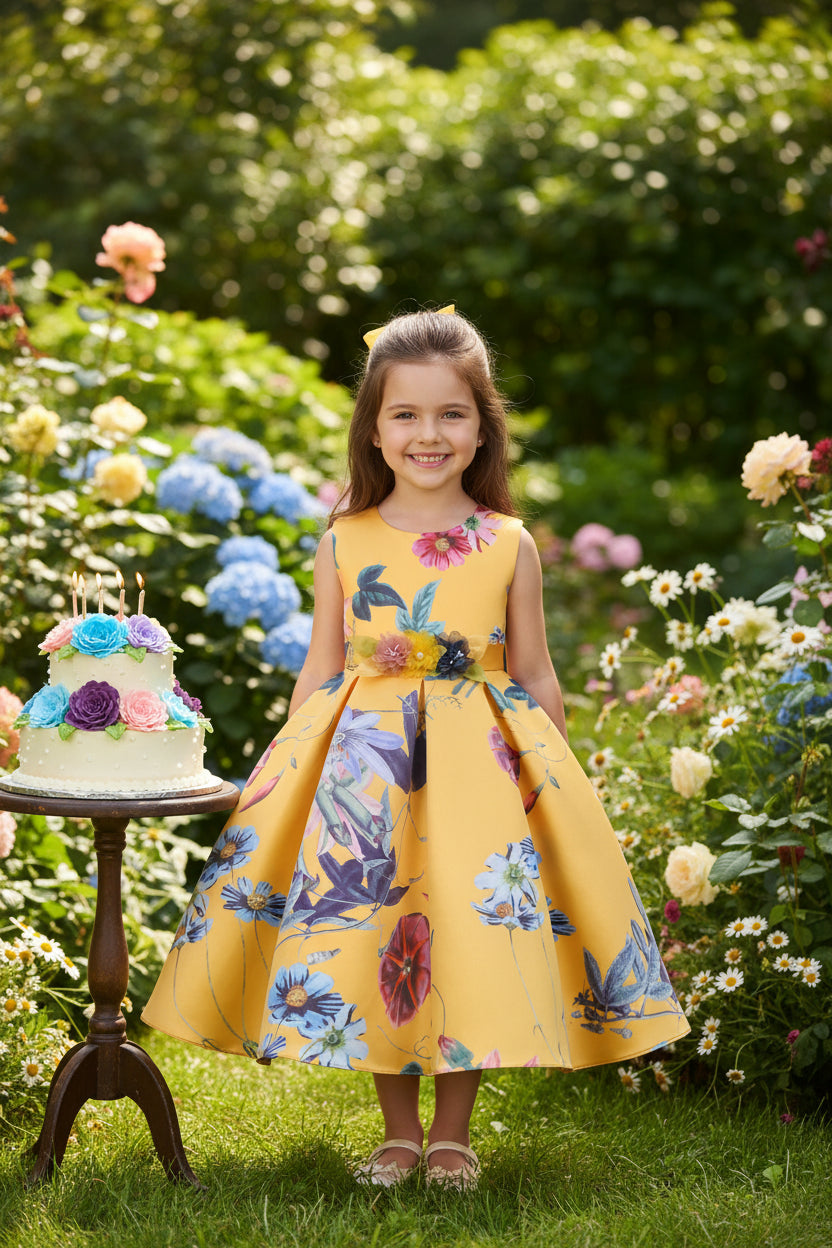Little Girls Tropical Garden Party Dress in 6 Vivacious Colors - The Palm Beach Baby Estimated 14 - 20 Day Shipping