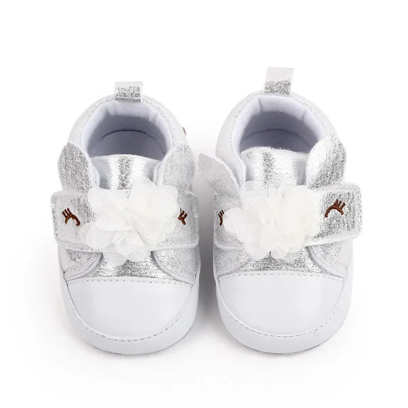 Soft Sole Canvas Anti-Slip Baby Shoes - 3 Shimmering Colors