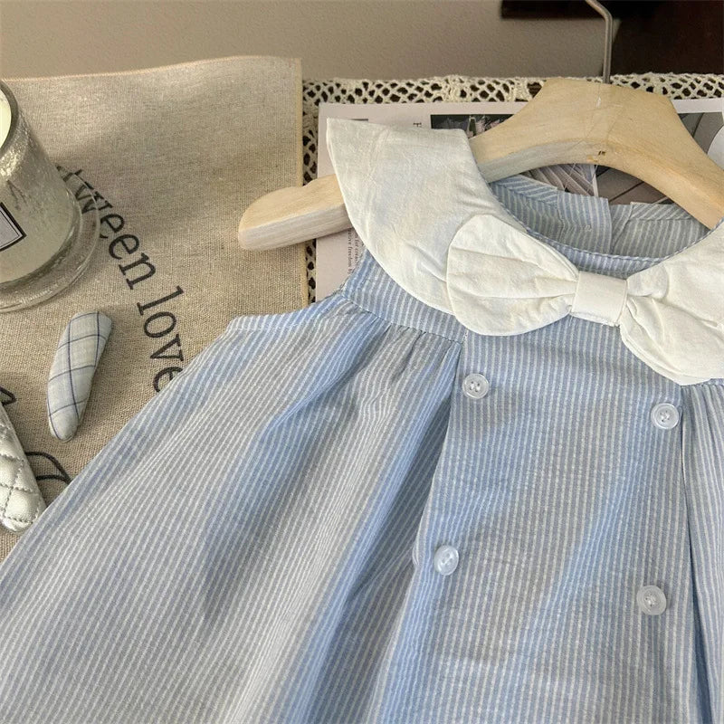 Marietta Elegant Boca Blue A-Line Children's Dress