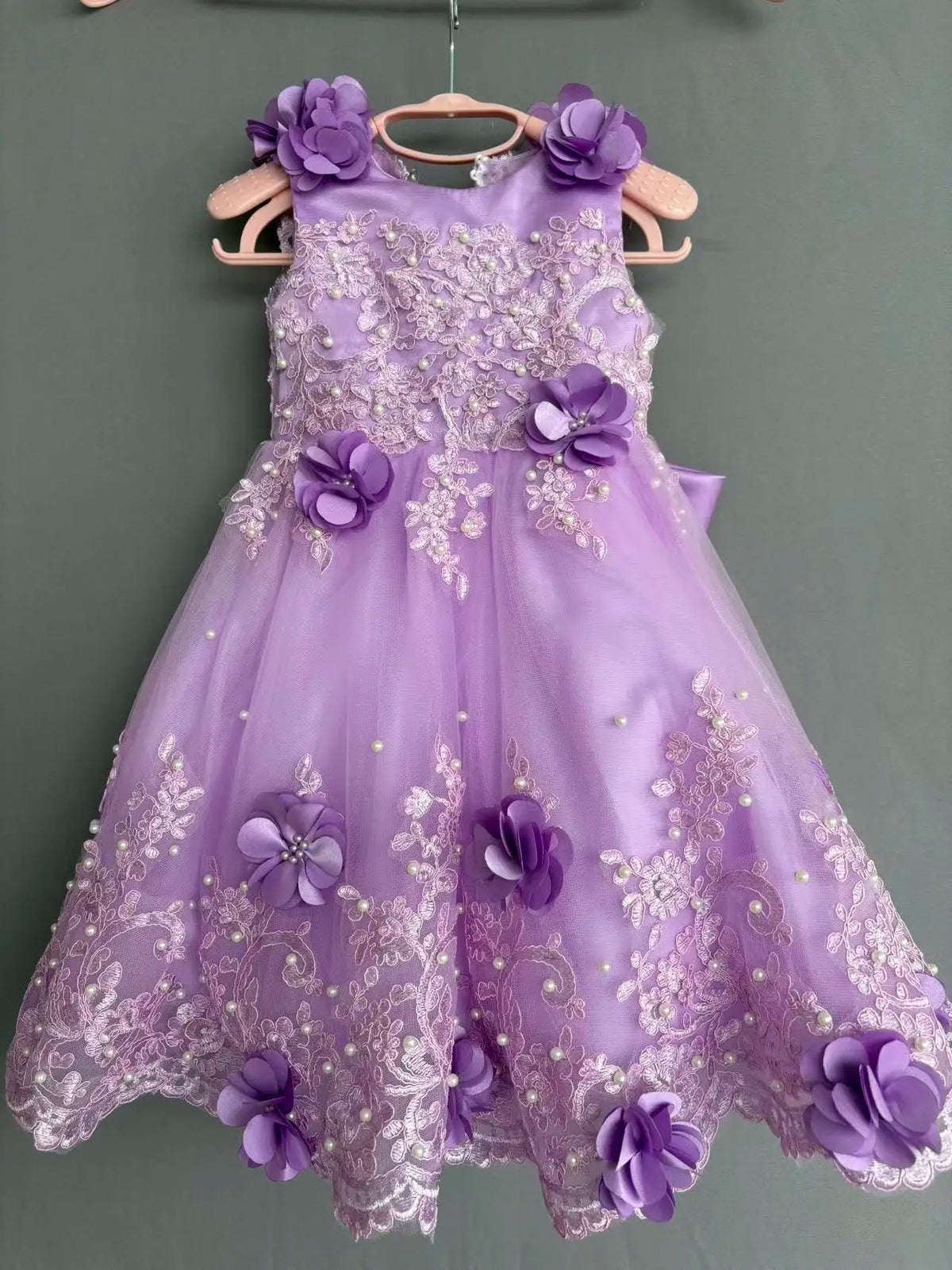 Eden Beaded Lace Appliquéd Special Occasion Long Gown Matching Bonnet