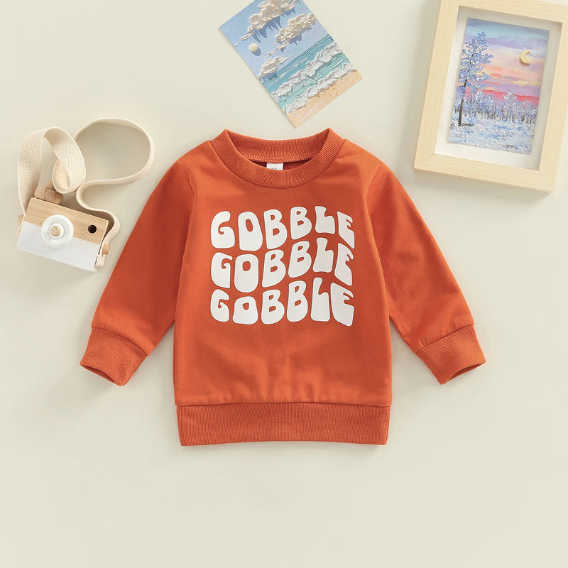 Cute "Gobble Gobble" Fall/Winter Sweatshirt